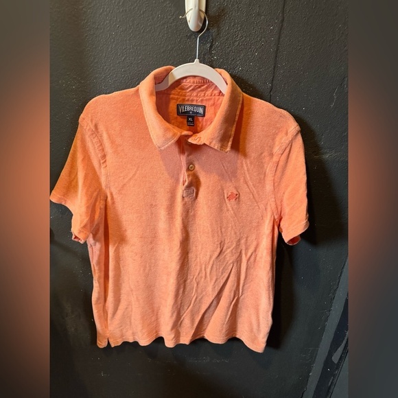 Vilebrequin Other - Vilebrequin Orange Polo Shirt Short Sleeve Cotton Blend